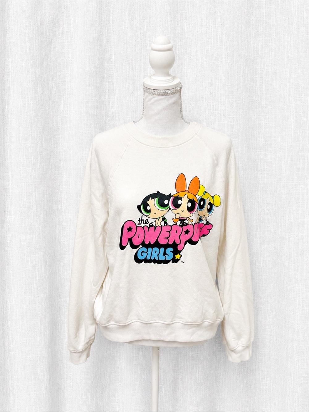The Powerpuff Graphic Crewneck Sweatshirt - Cream